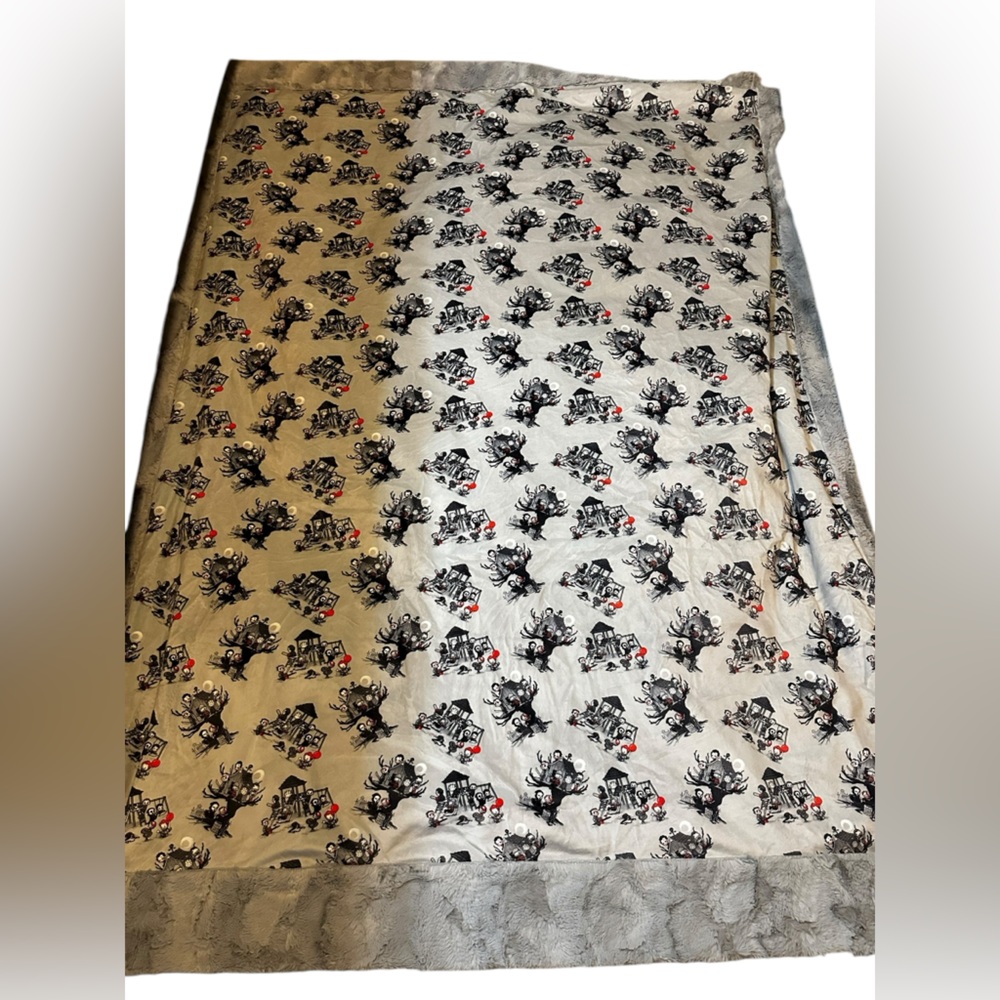 Minky Horror Halloween Characters blanket NWOT